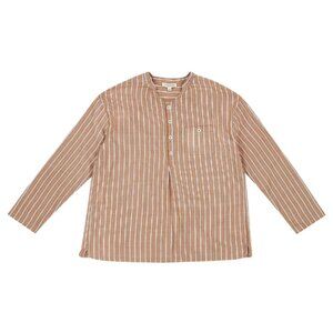 Kids Caramel Adonis Shirt Beige Stripe 100% Cotton Size 6